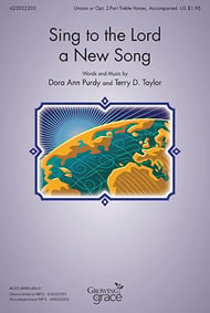 Sing to the Lord a New Song Unison/Two-Part choral sheet music cover Thumbnail